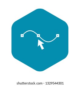 Drawing the curve icon in simple style isolated on white background