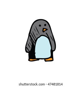 dibujo de un lindo pingüino de Navidad