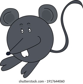 Drawing of a Cute Chubby Mouse