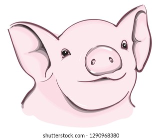 Pig Head Images, Stock Photos & Vectors | Shutterstock