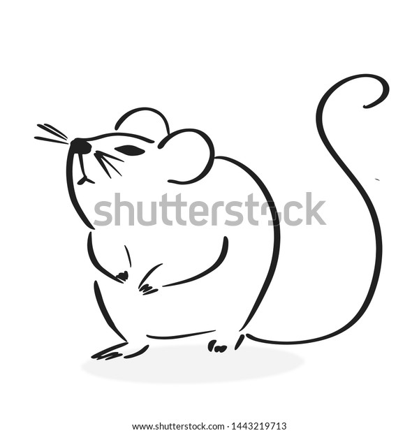 Dessin De Rat Mignon Illustration Vectorielle Image Vectorielle De Stock Libre De Droits