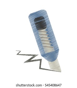 drawing cutter tool school vector illustration eps 10