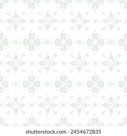 Drawing of Damascus on the wallpaper. Vintage bohemian design. Boho print in retro style. Beautiful snowflakes. Seamless openwork lace pattern for embroidery. Vintage bohemian design. Damask stencil.