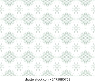 Drawing of Damascus on the wallpaper. Vintage bohemian design. Boho print in retro style. Beautiful snowflakes. Seamless openwork lace pattern for embroidery. Vintage bohemian design. Damask stencil.