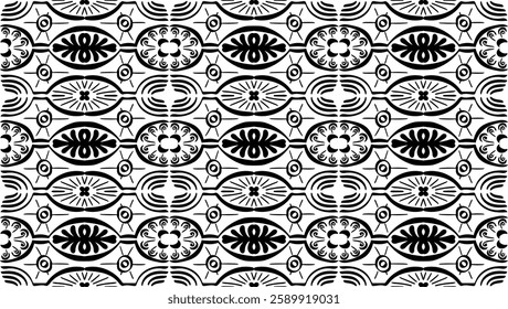 Drawing of Damascus on the wallpaper. Vintage bohemian design. Boho print in retro style. A small drawing with flowers and diamonds. Mosaic, majolica. Seamless openwork lace pattern for embroidery.