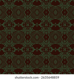Drawing of Damascus on the wallpaper. Vintage bohemian design. Boho print in retro style. Beautiful snowflakes. Seamless openwork lace pattern for embroidery. Vintage bohemian design. Damask stencil.
