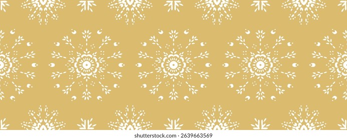 Drawing of Damascus on the wallpaper. Vintage bohemian design. Boho print in retro style. Beautiful snowflakes. Seamless openwork lace pattern for embroidery. Vintage bohemian design. Damask stencil.