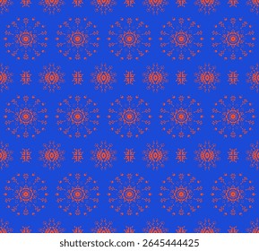 Drawing of Damascus on the wallpaper. Vintage bohemian design. Boho print in retro style. Beautiful snowflakes. Seamless openwork lace pattern for embroidery. Vintage bohemian design. Damask stencil.