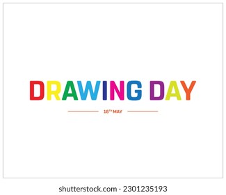 Día del Dibujo, Dibujo, 16 de mayo, Día de la Tipografía, Tipografía, Diseño de vectores, Eps, Concepto, Creativo, Diseño Corporativo, Icono, Plantilla, Diseño de Medios Sociales, Vector, Eps, Dibujo, Placa, Hermoso