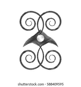 drawing decorate ornate style object vector illustration eps 10