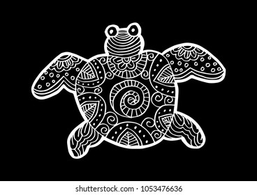 Drawing decorative turtle