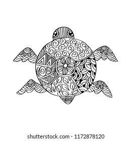 Drawing decorative turtle