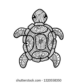 Drawing decorative turtle