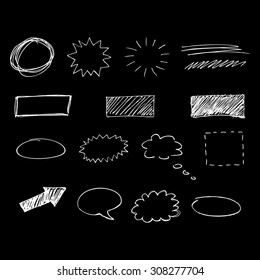 Drawing design elements. Signature collection.