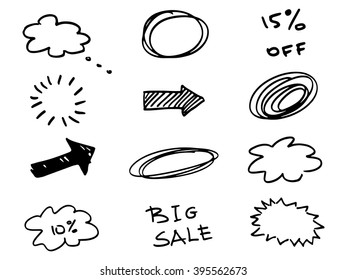Drawing design elements. Signature collection.