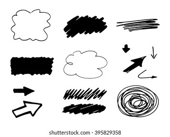 Drawing design elements. Signature collection.