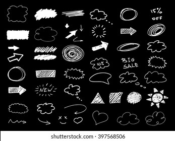 Drawing design elements. Signature collection.