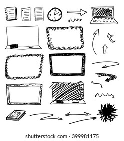 Drawing design elements. Signature collection.