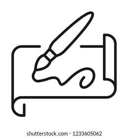 Drawing design icon. Line style