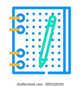drawing diary color icon vector. drawing diary sign. isolated symbol illustration