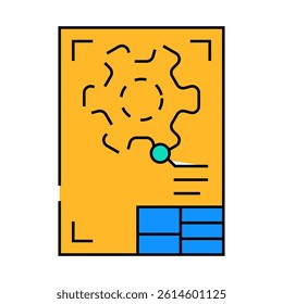 drawing digital document line icon vector. drawing digital document sign. isolated symbol illustration
