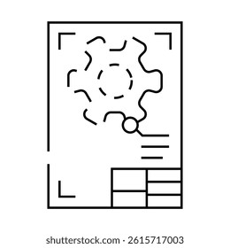 drawing digital document line icon vector. drawing digital document sign. isolated contour symbol black illustration