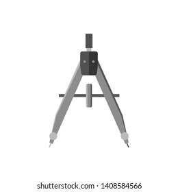 Drawing divider icon. Flat illustration of office and education equipment
