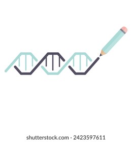 Icono gráfico de ilustraciones vectoriales del genoma del ADN de dibujo