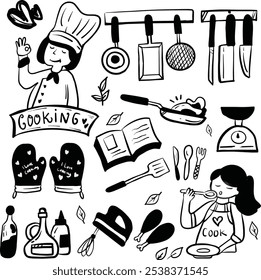 Drawing Doodle art kitchen illustrator 