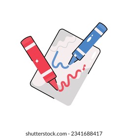 Dibujo del vector de doodle contorno Sticker. archivo EPS 10