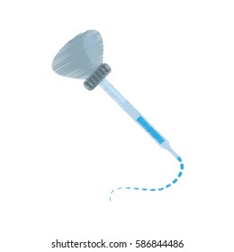 drawing dropper laboratory equipment vector illustration eps 10