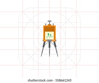 Drawing easel icon