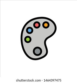 Drawing, Education, Paint  Flat Color Icon. Vector icon banner Template. Vector Icon Template background