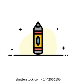 Drawing, Education, Pencil, Sketch  Business Flat Line Filled Icon Vector Banner Template