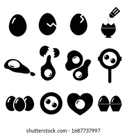 Drawing Egg icon on white background .Vector illustration.