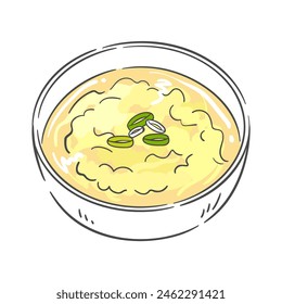 A drawing of egg soup