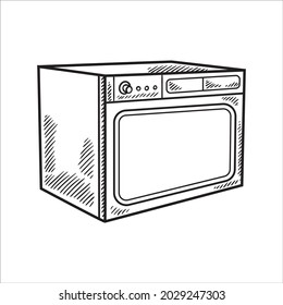 Drawing Electric Oven Vector drawing