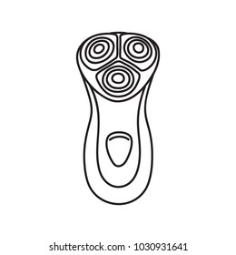 Drawing of electric razor, shaving tool, line art