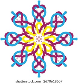 Elemento de desenho flora étnica mandala