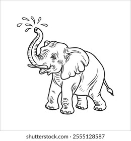 a drawing of an elephant