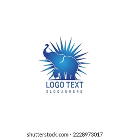 Drawing elephant logo style design inspiration