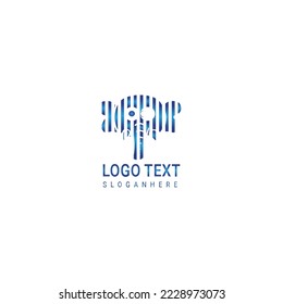 Drawing elephant logo style design inspiration