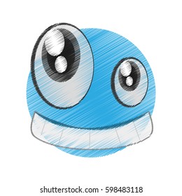 drawing emoticon happy april fools day vector illustration eps 10