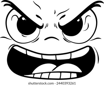 drawing emotion anger without background