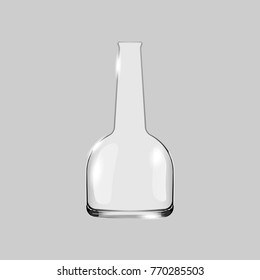 drawing of an empty bulb for liquids on a gray background