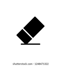 Drawing eraser vector icon in solid/glyph style