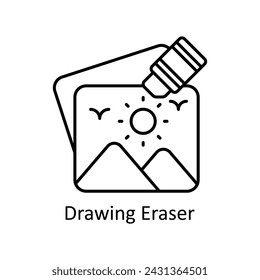 Drawing Eraser vector outline Icon Design illustration. Graphic Design Symbol on White background EPS 10 File