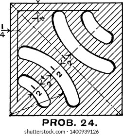 Drawing Exercise of Inscribed Circle Pattern Tangent to Left Side by dividing the horizontal line into half inches shapes and other geometric concepts in this battle for good vintage line drawing