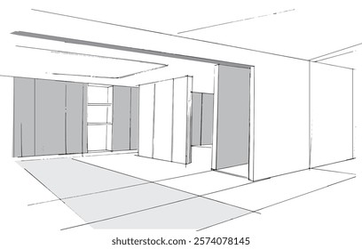 Desenhando linhas arquitetônicas exteriores e interiores. , Montagem gráfica em arquitetura e trabalhos de design de interiores. , Desenhe ideias para designs de interiores ou exteriores.