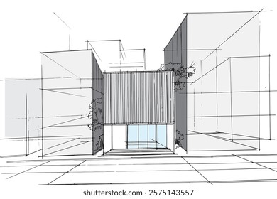 Desenhando linhas arquitetônicas exteriores e interiores. , Montagem gráfica em arquitetura e trabalhos de design de interiores. , Desenhe ideias para designs de interiores ou exteriores.